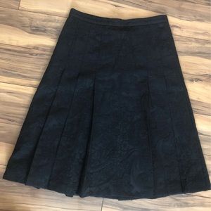 Dolce & Gabbana Pleated Brocade Floral Black Skirt